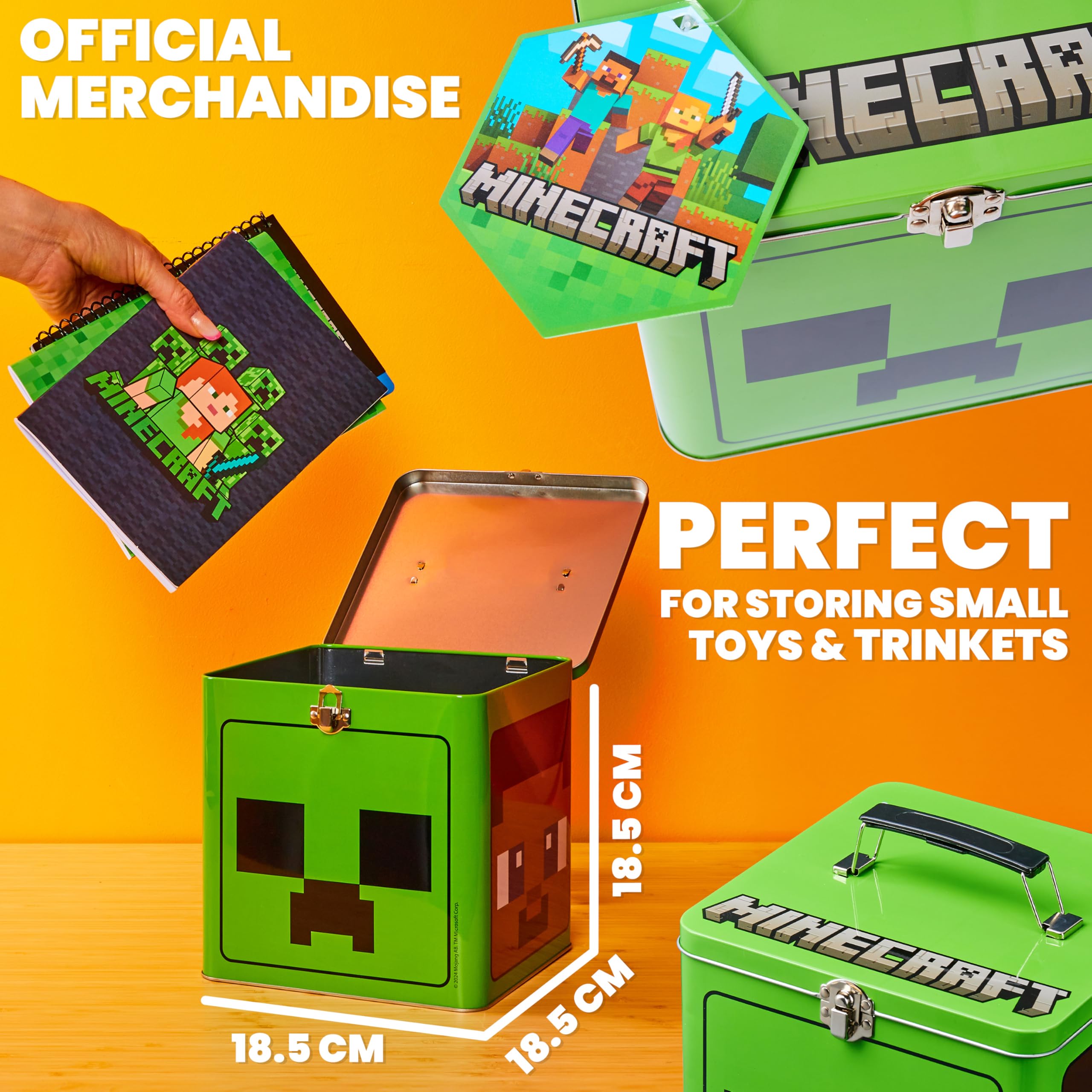 Amazon.com: Minecraft Cookie Tin for Kids and Teenagers, Metal